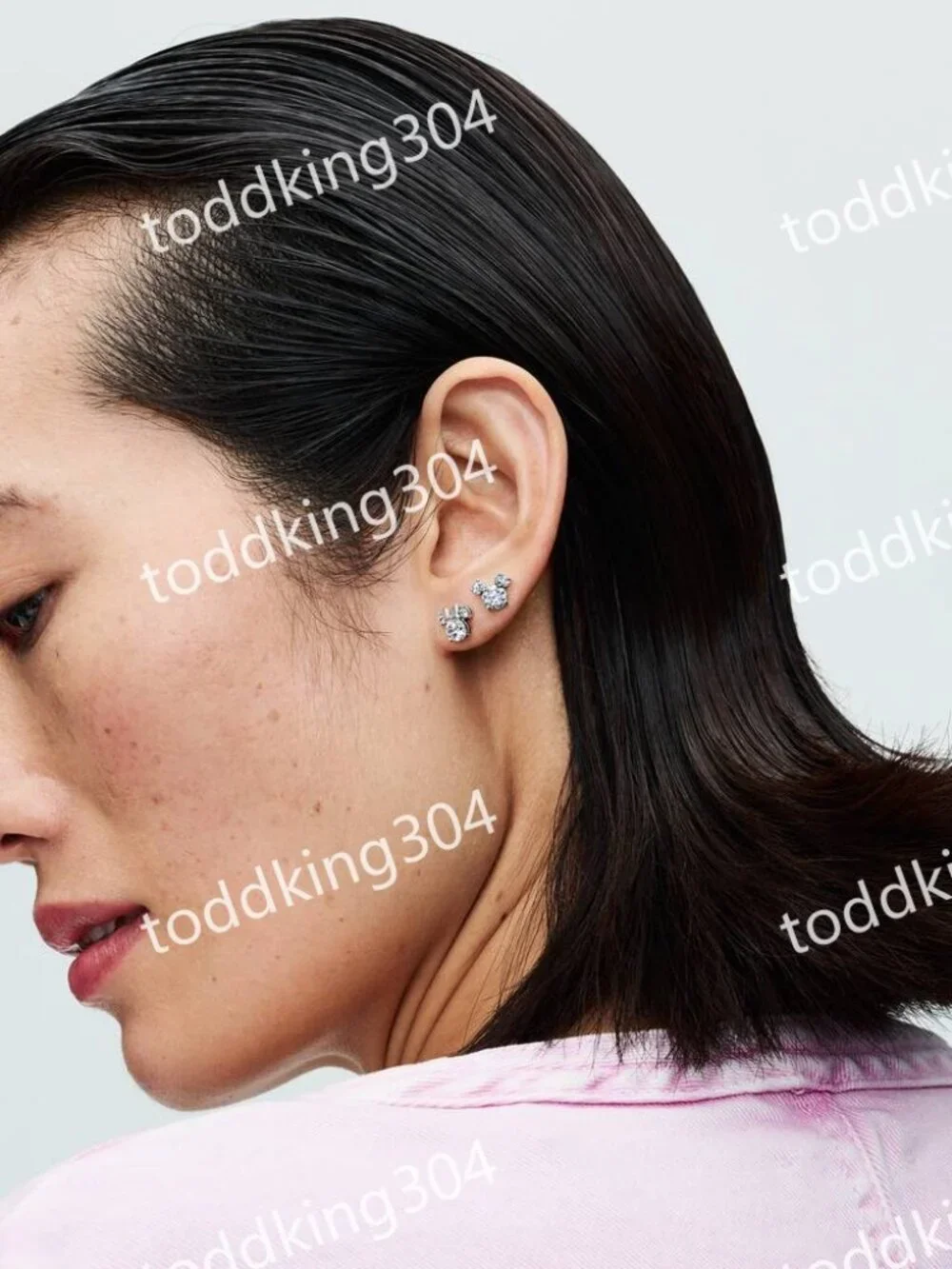 Disney Mickey Mouse & Minnie Mouse Sparkling Stud Earrings